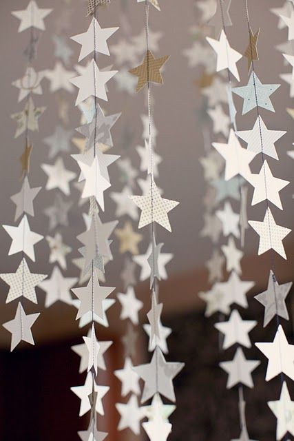 DIY Christmas decor-star garland