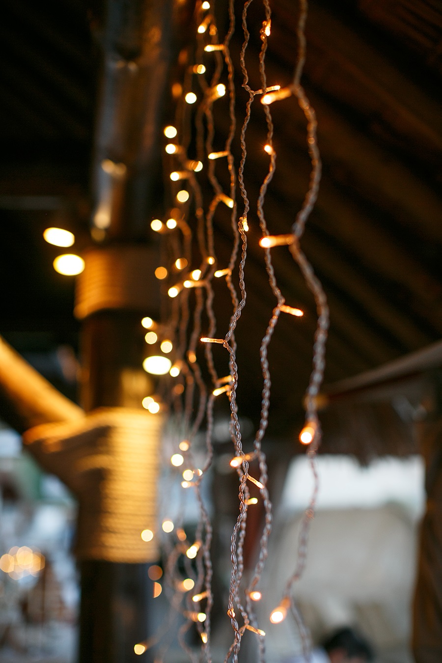 Wedding reception decor- Fairy lights