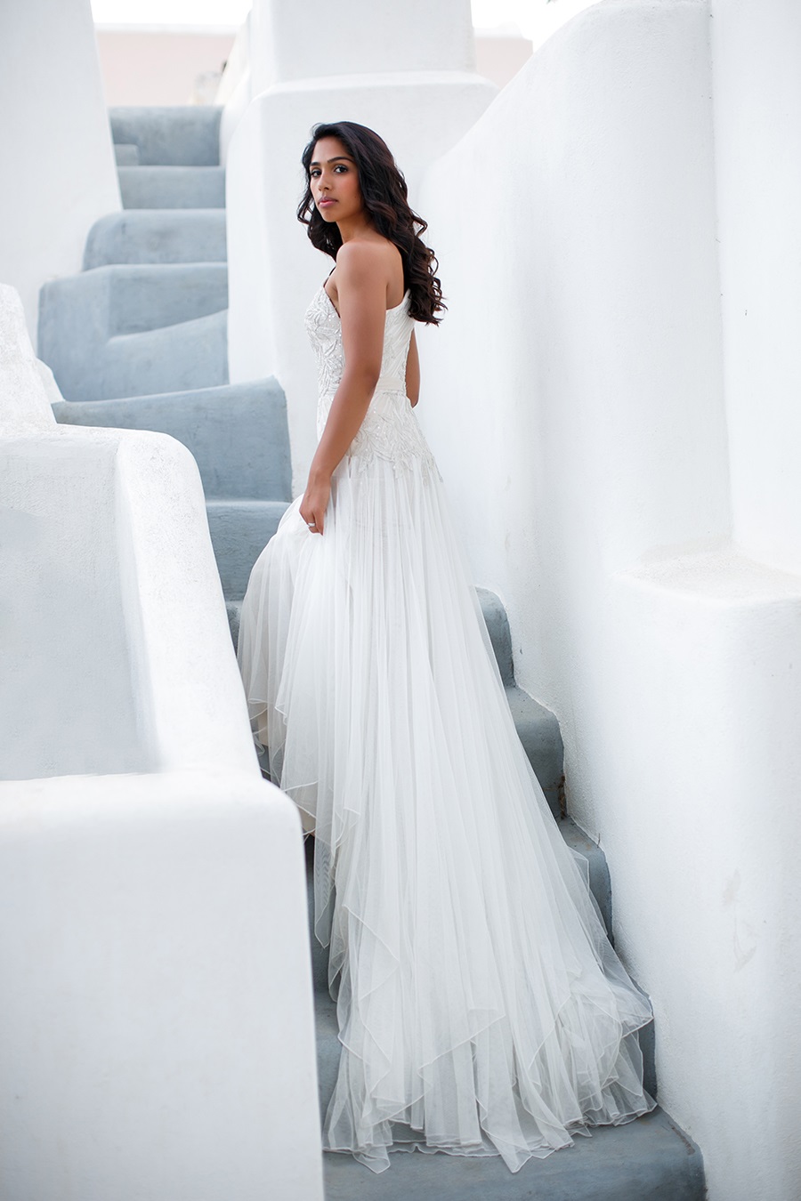 Boho wedding gown- Santorini wedding
