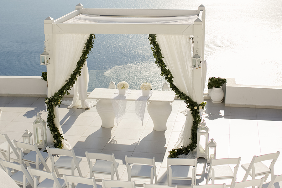 Wedding ceremony decor-flower garland