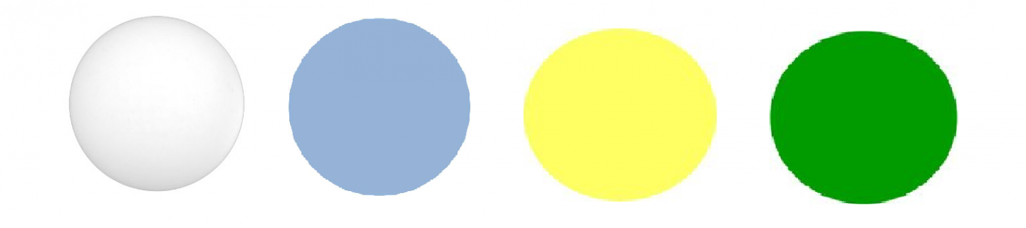 Powder blue and yellow palette
